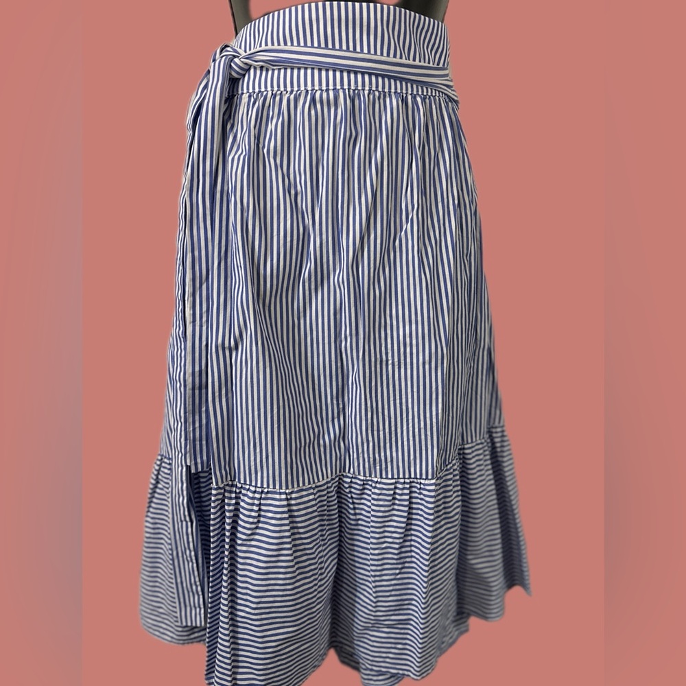 J. Crew striped midi skirt size 10